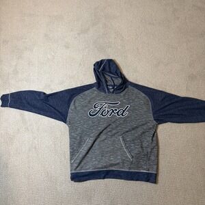 Genuine Ford Pullover Hoodie Official Licensed  Blue & Gray Hooded Sweatshirt XL